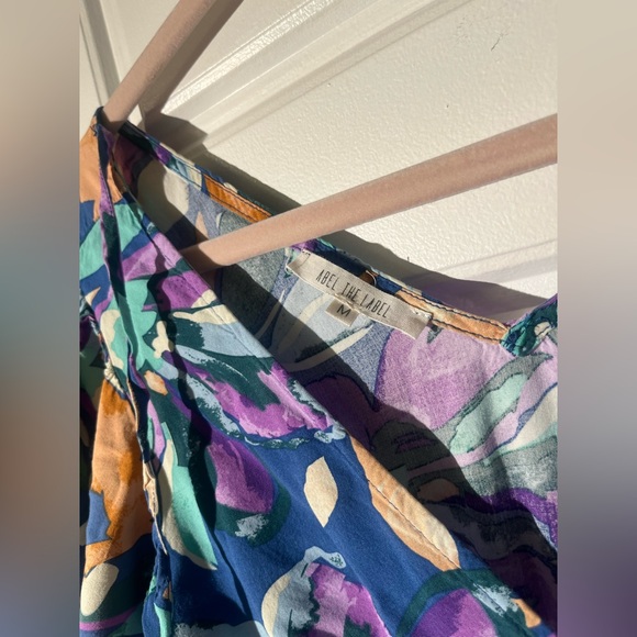 NWOT Anthropologie Abel the Label Maxi Dress Flower Print V-neck Medium - Picture 6 of 7